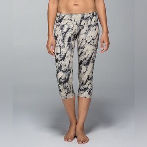 Lululemon Wunder Under Crop *Full-On Luxtreme Great Granite Black Mojave Tan